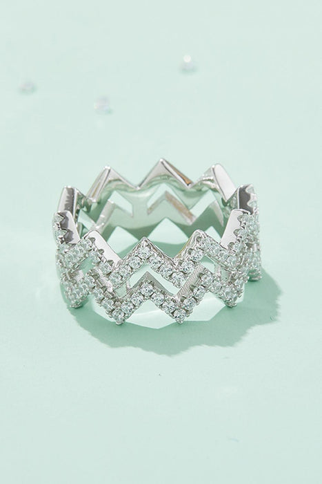 Sustainable Moissanite Zigzag Stacking Rings
