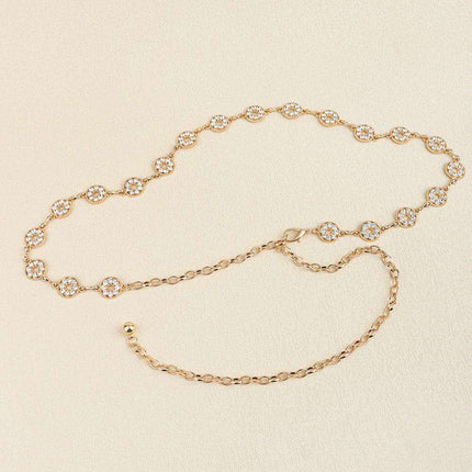 Radiant Rhinestone Adorned Belt for Effortless Style