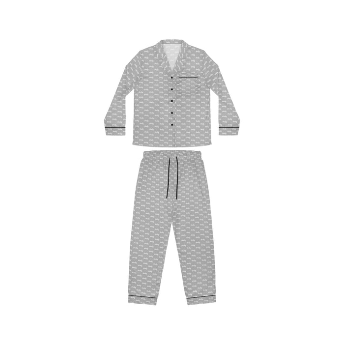 Vero Roy Grey Mono Women's Satin Pajamas