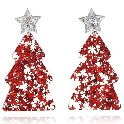 Delightful Festive Acrylic Christmas Tree Earrings for a Joyful Celebration