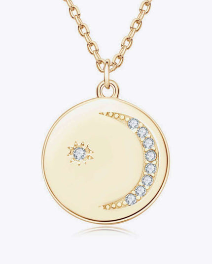 Sophisticated Platinum-Plated Silver Floral Necklace with Lab-Created Diamond Pendant