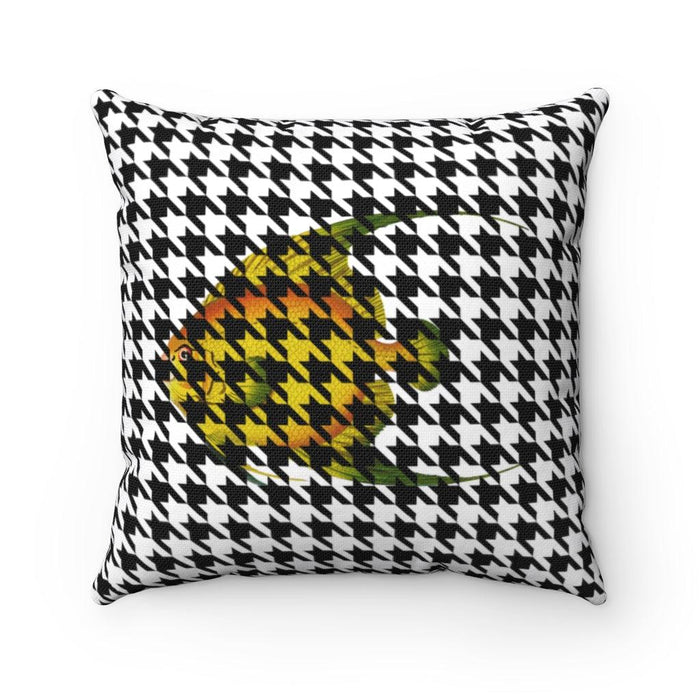 Fish and Houndstooth Decorative Cushion Cover