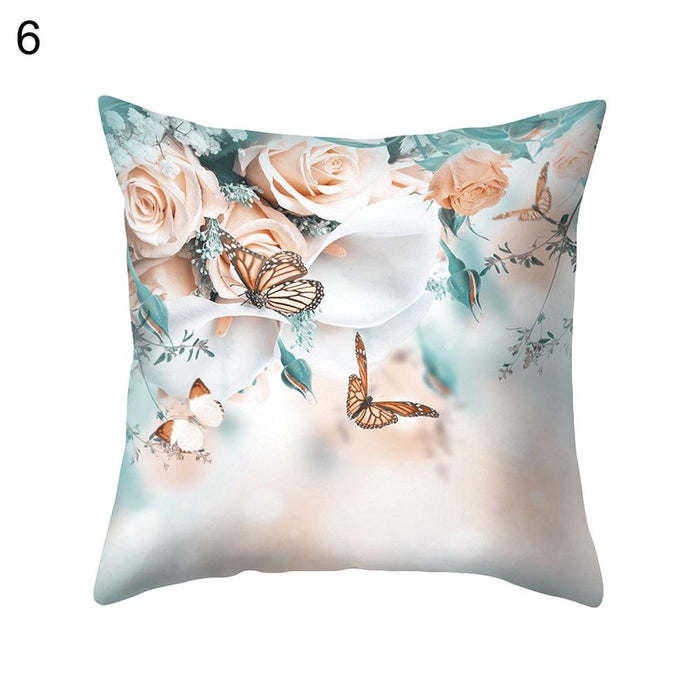 Elevate Your Space with a Floral Butterfly Pillow Cover for Home and Office