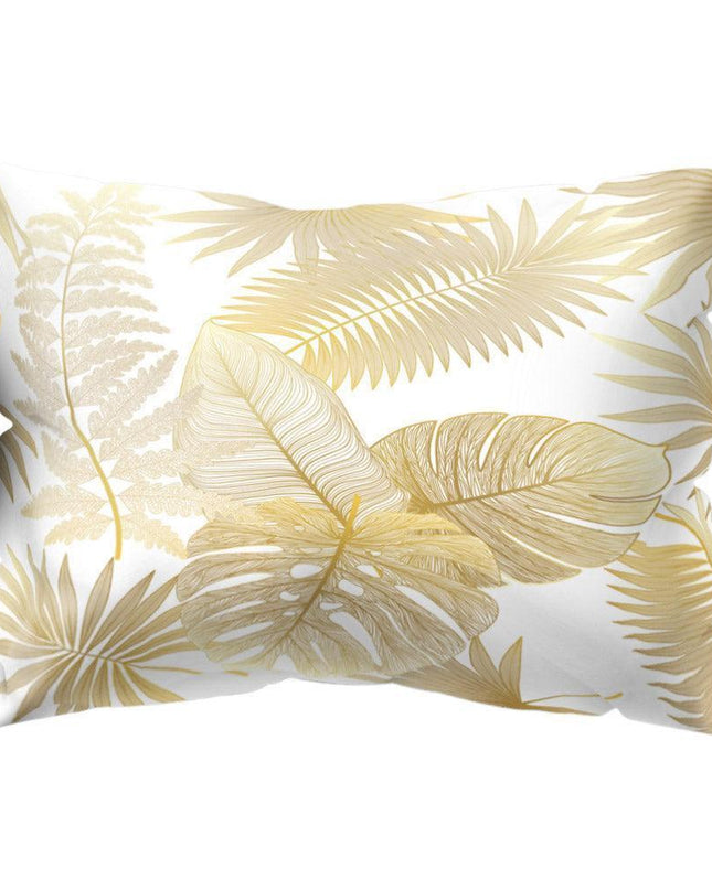 Charming Botanical Print Pillow Cover - Luxurious Peach Skin Cushion Case