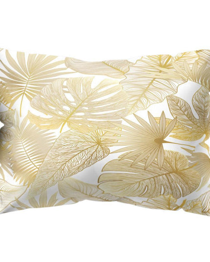 Charming Botanical Print Pillow Cover - Luxurious Peach Skin Cushion Case