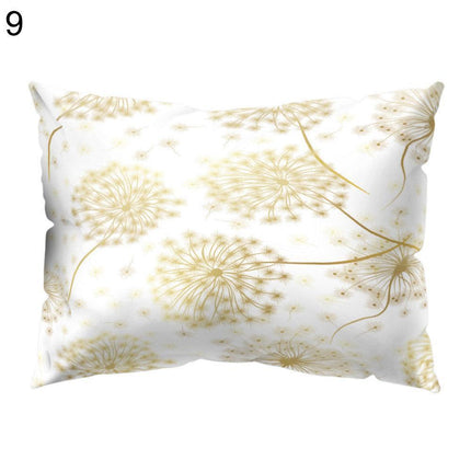 Charming Botanical Print Pillow Cover - Luxurious Peach Skin Cushion Case