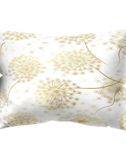 Charming Botanical Print Pillow Cover - Luxurious Peach Skin Cushion Case