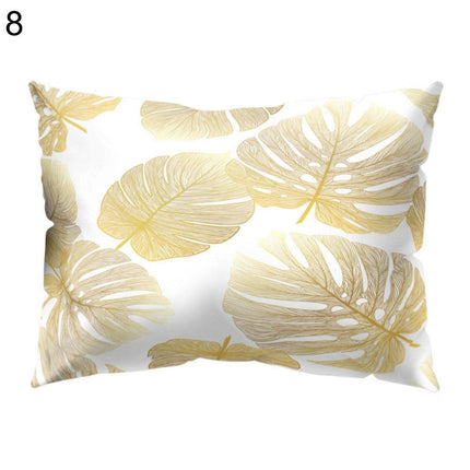 Charming Botanical Print Pillow Cover - Luxurious Peach Skin Cushion Case