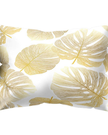 Charming Botanical Print Pillow Cover - Luxurious Peach Skin Cushion Case