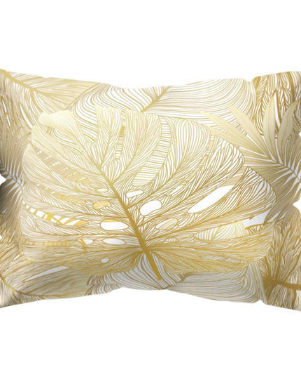 Charming Botanical Print Pillow Cover - Luxurious Peach Skin Cushion Case