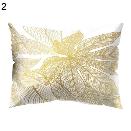 Charming Botanical Print Pillow Cover - Luxurious Peach Skin Cushion Case