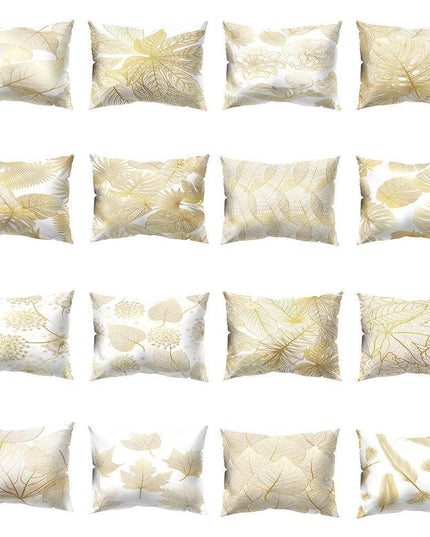 Charming Botanical Print Pillow Cover - Luxurious Peach Skin Cushion Case