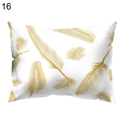 Charming Botanical Print Pillow Cover - Luxurious Peach Skin Cushion Case