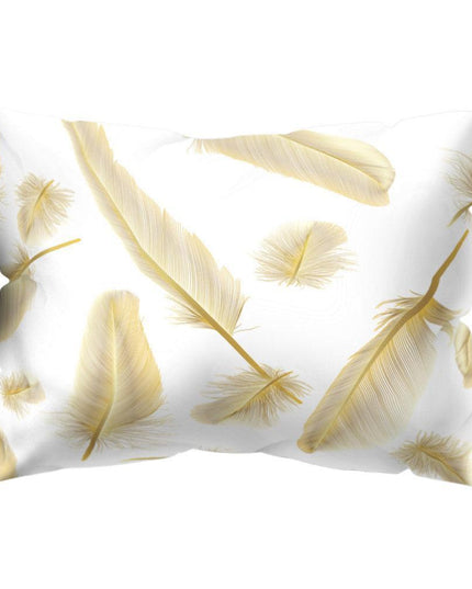 Charming Botanical Print Pillow Cover - Luxurious Peach Skin Cushion Case