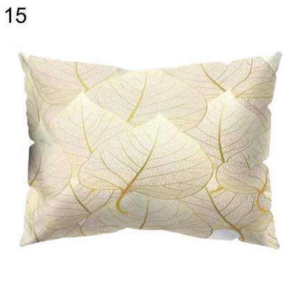 Charming Botanical Print Pillow Cover - Luxurious Peach Skin Cushion Case