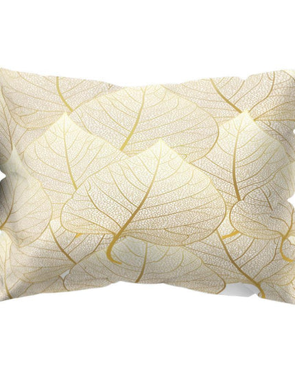 Charming Botanical Print Pillow Cover - Luxurious Peach Skin Cushion Case