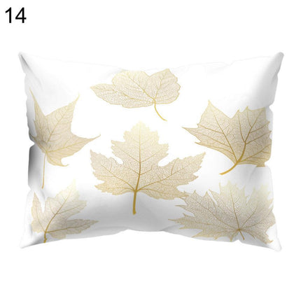 Charming Botanical Print Pillow Cover - Luxurious Peach Skin Cushion Case