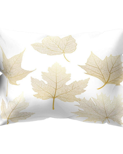 Charming Botanical Print Pillow Cover - Luxurious Peach Skin Cushion Case