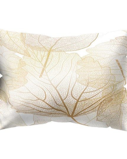 Charming Botanical Print Pillow Cover - Luxurious Peach Skin Cushion Case