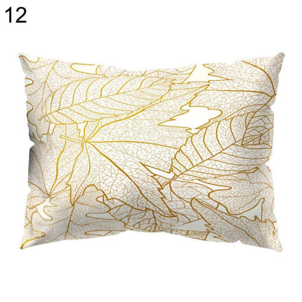 Charming Botanical Print Pillow Cover - Luxurious Peach Skin Cushion Case
