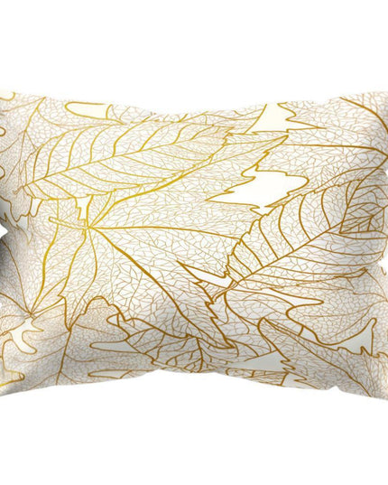 Charming Botanical Print Pillow Cover - Luxurious Peach Skin Cushion Case