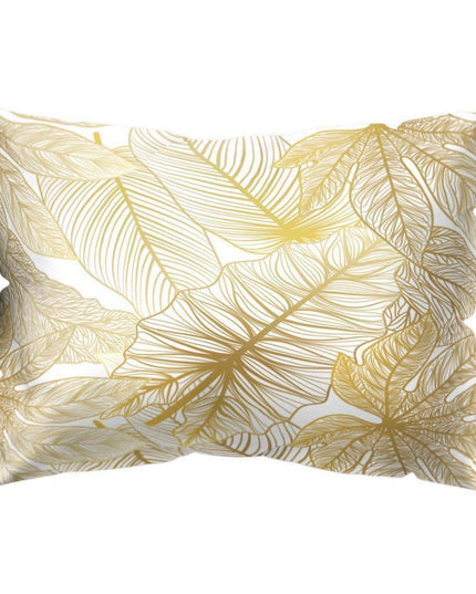 Charming Botanical Print Pillow Cover - Luxurious Peach Skin Cushion Case