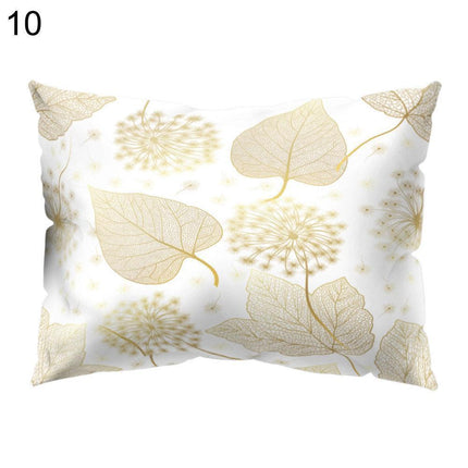 Charming Botanical Print Pillow Cover - Luxurious Peach Skin Cushion Case