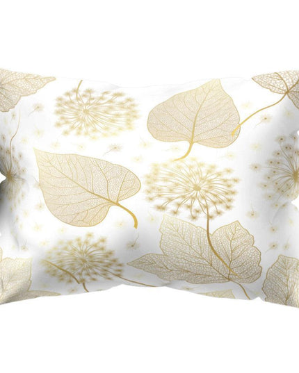 Charming Botanical Print Pillow Cover - Luxurious Peach Skin Cushion Case
