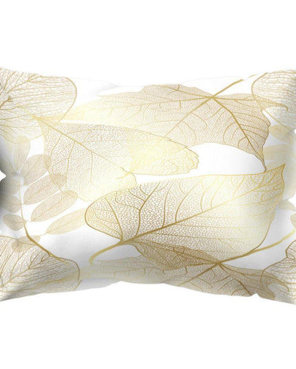 Charming Botanical Print Pillow Cover - Luxurious Peach Skin Cushion Case