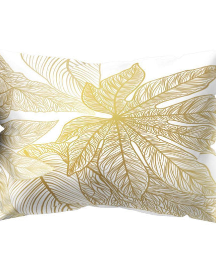 Charming Botanical Print Pillow Cover - Luxurious Peach Skin Cushion Case