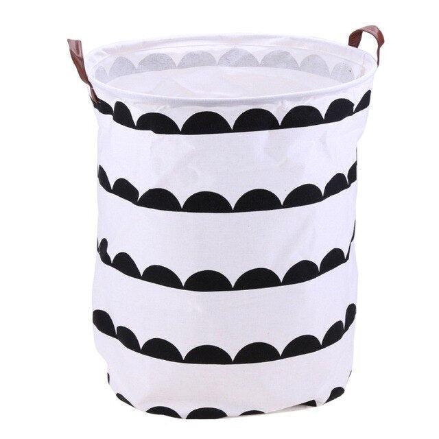 Stylish Multicolored Laundry Basket: Versatile Storage Essential