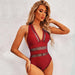 Seabreeze | Women's Elegant Solid Color One-piece Swimsuit with Hollow Tummy Control Detail