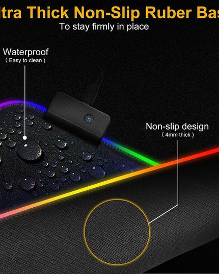 Radiation-Shielded Extra-Large LED Gaming Mousepad - Available Now with 0.55kg Weight
