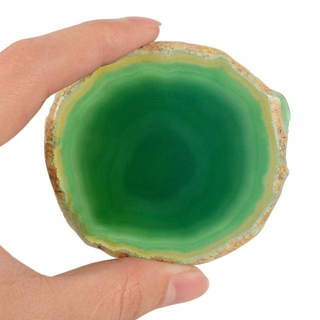 Gems Crafts Stone Pad Natural Agate Slice Coaster - Très Elite