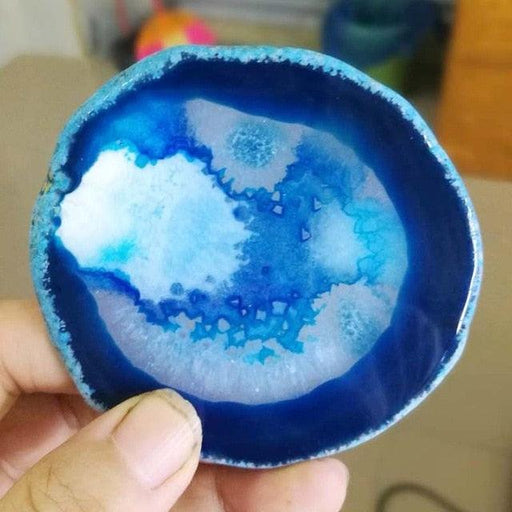 Elegant Natural Agate Stone Coasters by Gems Crafts