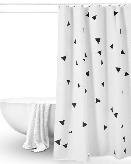 Stylish Geometric Pattern Shower Curtain with Waterproof Protection
