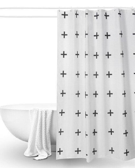 Stylish Geometric Pattern Shower Curtain with Waterproof Protection