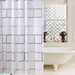 Unique Geometric Plastic Shower Curtain for Bathroom