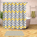 Unique Geometric Print Waterproof Shower Curtain with Hooks