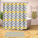 Chic Water-Resistant Geometric Shower Curtain Set with Hooks