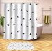 Geometric Pattern Waterproof Shower Curtain Set with Hooks