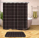Elegant Geometric Patterned Shower Curtain Set with Hooks and Water Repellent Coating