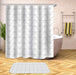 Elegant Geometric Patterned Shower Curtain Set with Hooks and Water Repellent Coating