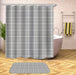 Chic Water-Repellent Geometric Shower Curtain Set with Hooks