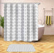 Unique Geometric Pattern Shower Curtain Set with Hooks