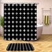Chic Water-Resistant Geometric Shower Curtain Set with Hooks