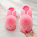 Winter Wonderland Girls' Rabbit Fur-Lined Slippers for Ultimate Coziness