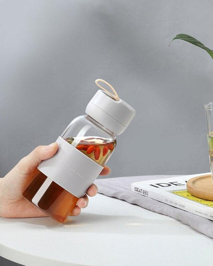 Eco-Friendly Glass Hydration Bottle with Silicone Protection - Stylish and Sustainable Essentials