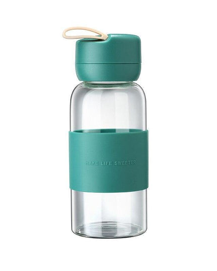 Eco-Friendly Glass Hydration Bottle with Silicone Protection - Stylish and Sustainable Essentials