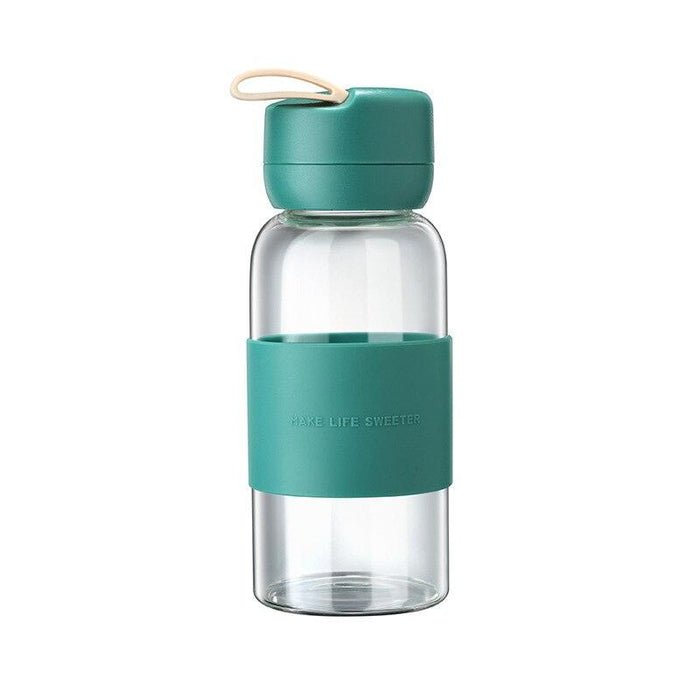 Glass Water Bottle with Protective Silicone Sleeve - Sustainable Hydration Solution